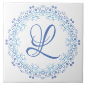 Blue Mandala Ceramic Tile Tegeltje (Voorkant)