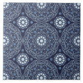 Blue Mandala Ceramic Tile Tegeltje (Voorkant)