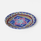 Blue Mandala Custom Paper Bord 7 in (Gekanteld)