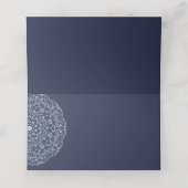 Blue Mandala Damask Blank Place Kaarten Plaatskaartje (Binnenkant ongevouwen)