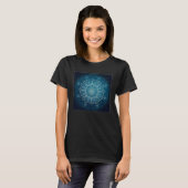 Blue Mandala Divine Illustration Unique Luck Women T-shirt (Voorkant volledig)