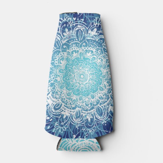 Blue Mandala Flesjeskoeler (Voorkant)