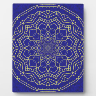 Blue Mandala Fotoplaat