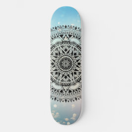 Blue Mandala Geometric Abstract Pattern Persoonlijk Skateboard