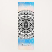 Blue Mandala Geometric Pattern Name Yogamat (Voorkant)