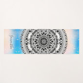 Blue Mandala Geometric Pattern Name Yogamat (Voorkant (horizontaal))