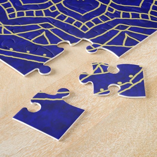 Blue Mandala Legpuzzel (Zijkant)