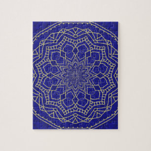 Blue Mandala Legpuzzel