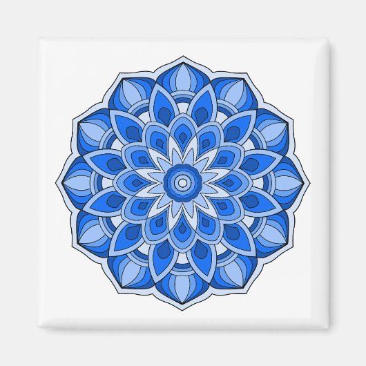 Blue Mandala Magneet (Voorkant)