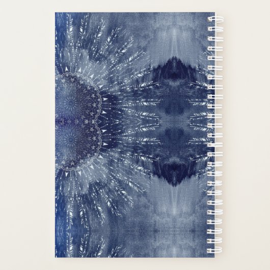 Blue Mandala Monogrammed Planner (Achterkant)
