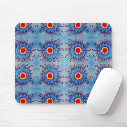 Blue mandala Mousepad Muismat (Met muis)