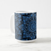 Blue Mandala Mug Koffiemok (Voorkant links)
