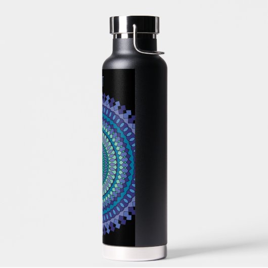 Blue Mandala Naam toevoegen Waterfles (Links)