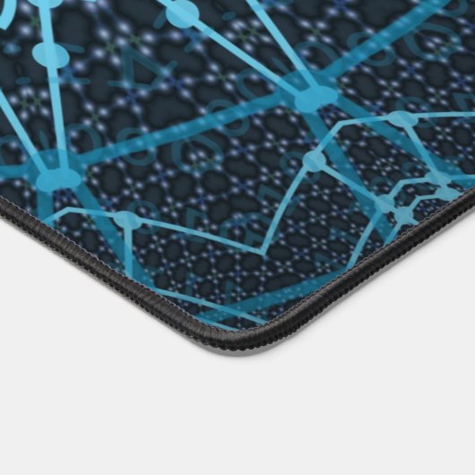 Blue Mandala Net Retro Hippie Trippy Boho Chic Bureaumat (Hoek)