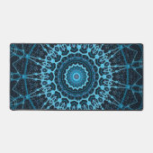 Blue Mandala Net Retro Hippie Trippy Boho Chic Bureaumat (Voorkant)