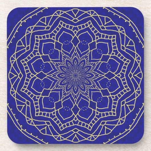 Blue Mandala Onderzetter (Voorkant)