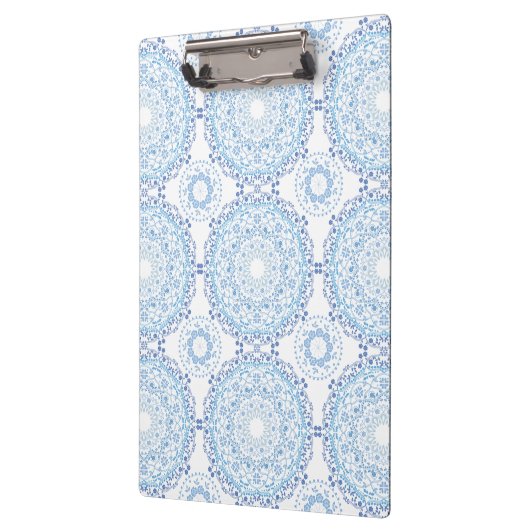 Blue Mandala Pattern Clip Board Klembord (Links)