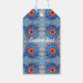 Blue Mandala Pattern Gift Label Cadeaulabel (Voorkant)