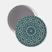 Blue Mandala Pattern Magneet (Voorkant / Achterkant)