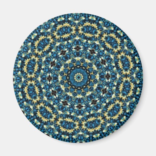 Blue Mandala Pattern Magneet (Voorkant)