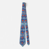 Blue Mandala Pattern Stropdas (Voorkant)