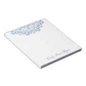 Blue Mandala Personalized Note Pad Notitieblok (Schuin)