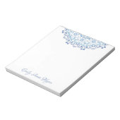 Blue Mandala Personalized Note Pad Notitieblok (Linkerzijde)