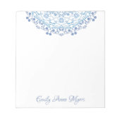 Blue Mandala Personalized Note Pad Notitieblok (Voorkant)