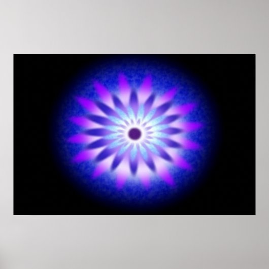 Blue Mandala Poster (Voorkant)