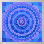 Blue Mandala Poster (Voorkant)