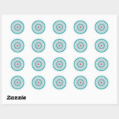 Blue Mandala Ronde Sticker (Vel)