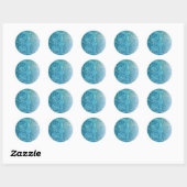 Blue Mandala Rosette Detail Ronde Sticker (Vel)
