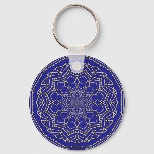 Blue Mandala Sleutelhanger (Voorkant)