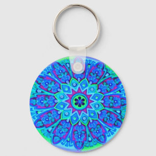 Blue Mandala Sleutelhanger