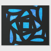 Blue Mandala Sparkles Cadeaupapier (Vlak)