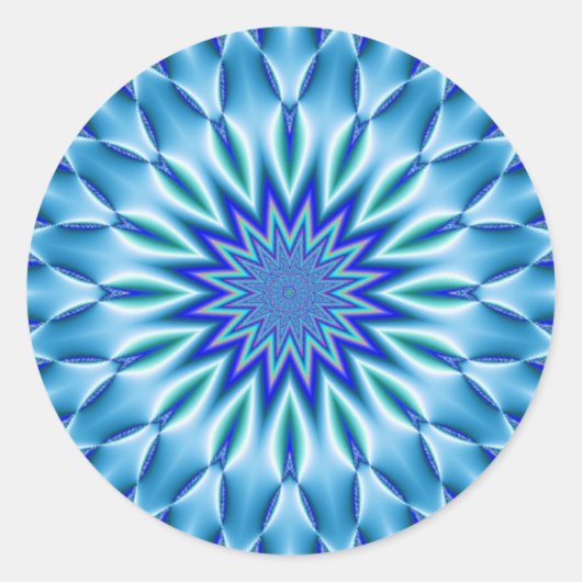 Blue Mandala Sticker (Voorkant)
