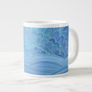 Blue Mandala Sunset in de oceaan Grote Koffiekop