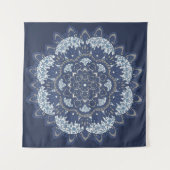 Blue Mandala Tapestry Wandkleed (Voorkant)