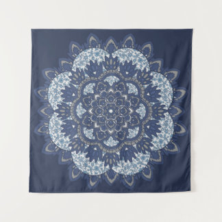 Blue Mandala Tapestry Wandkleed