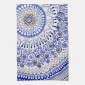 Blue Mandala Tea Towel Theedoek (Verticaal)