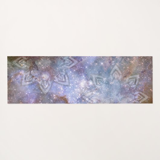 Blue Mandala Universe Zen Yogamat (Achterkant (horizontaal))