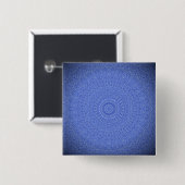 Blue Mandala Vierkante Button 5,1 Cm (Voorkant /achterkant)