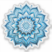 Blue Mandala vinyl sticker (Voorkant)