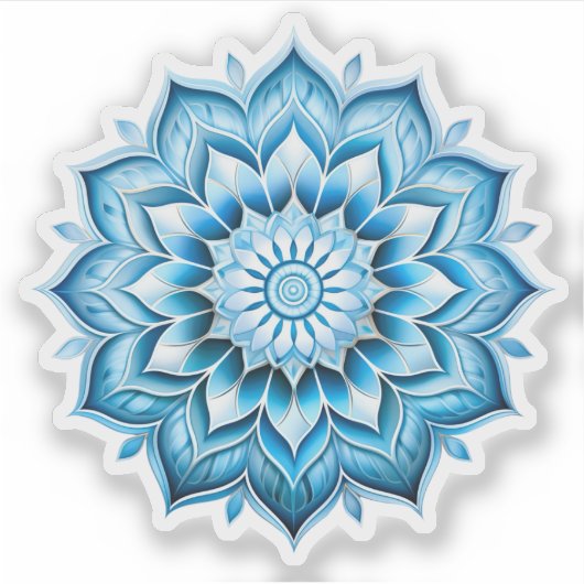 Blue Mandala vinyl sticker (Voorkant)
