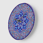 Blue Mandala Wall klok (Hoek)