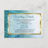 Blue Mandala Wedding Details Card Informatiekaartje (Voorkant)