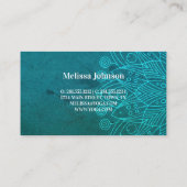 Blue Mandala Yoga Meditation Visitekaartje (Achterkant)