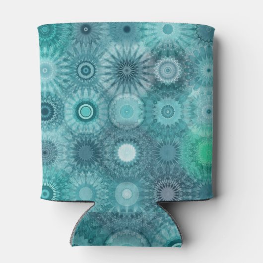 Blue Mandalas Abstract Ornate Pattern Blikjeskoeler (Achterkant)