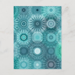 Blue Mandalas Abstract  patroon Briefkaart