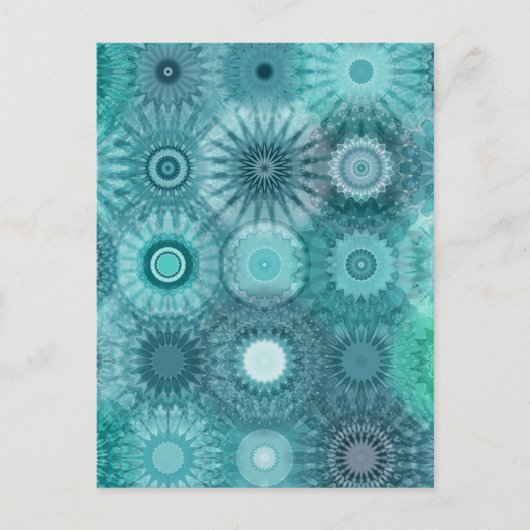 Blue Mandalas Abstract  patroon Briefkaart (Voorkant)